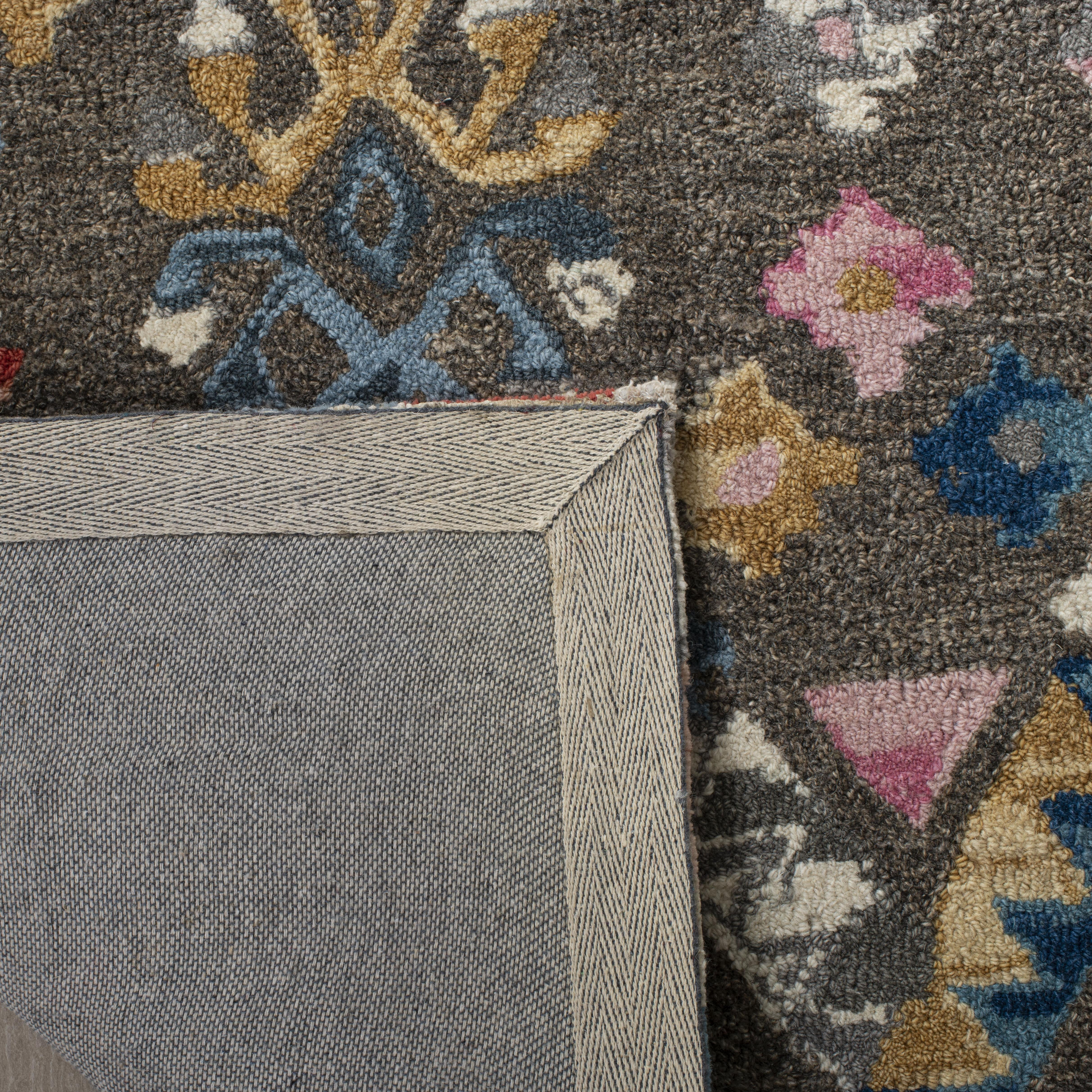 SAFAVIEH Micro-Loop Jasmyn Diamond Area Rug, Grey/Blue, 8' x 10'