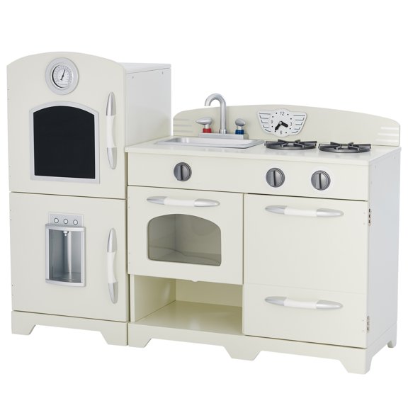 Teamson Kids Little Chef Fairfield Wooden Play Kitchen, Off-White