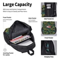 thumbnail image 4 of Lafuoo Jungle Leopard Yellow Pattern Pocket Backpack Messenger Lunch Bag Pencil Bag Three-Piece Set, Travel Bag Sports Bag Suitable for Men and Women-One Size, 4 of 7