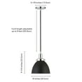 thumbnail image 4 of Evelyn&Zoe Madison 8" Wide Pendant with Metal shade in Blackened Bronze/Polished Nickel/Blackened Bronze, 4 of 10