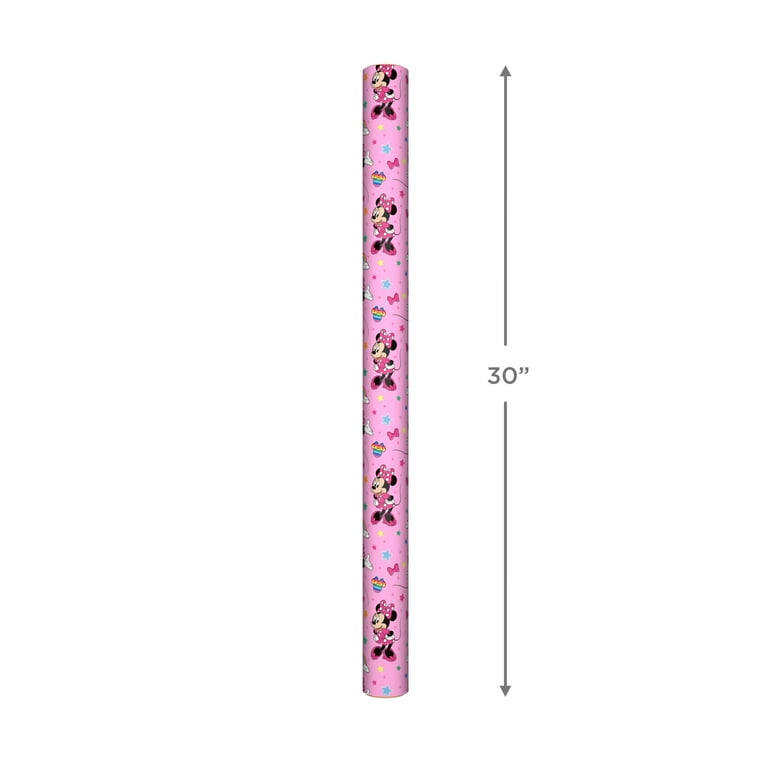 Hallmark Wrapping Paper, 22.5 Sq. ft. (Disney Minnie Mouse on Pink)