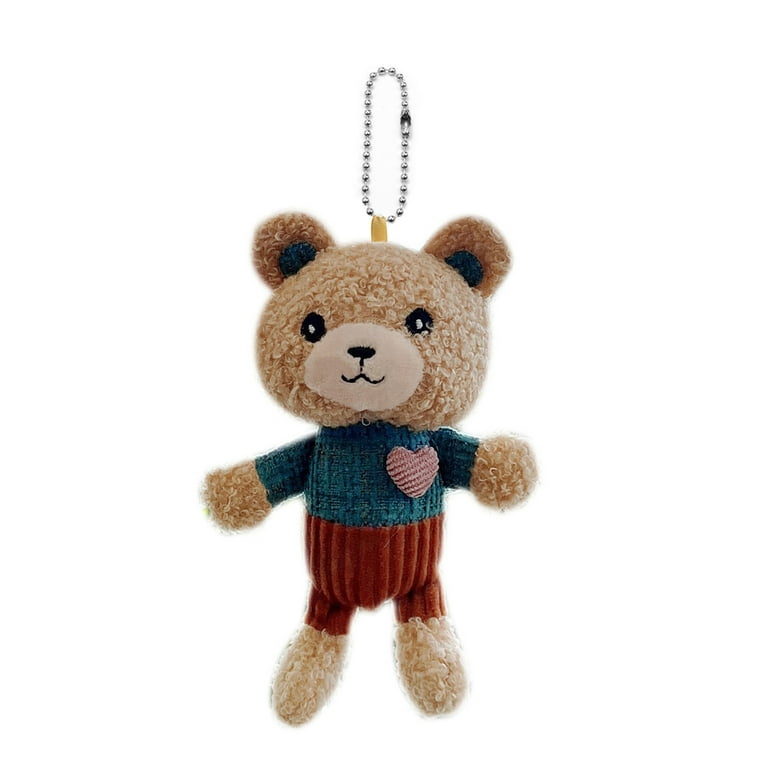 Skindy Key Ring Anti-fall Funny Fully Filled Decorative Ultra Soft Cartoon Teddy  Bear Plush Bag Pendant Birthday Gift
