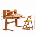 thumbnail image 7 of BALANBO Ergonomic Kids Desk and Chair Set, Adjustable Beech Wood Children Computer Desk with Shelf, 7 of 7