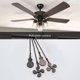 thumbnail image 3 of Juego de 4 cadenas para ventilador de techo, cadena de extensión con patrón de bombilla y ventilador, colgante de cadena de 12 pulgadas (bronce antiguo), 3 of 7