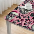 thumbnail image 4 of Pink Christmas Tablecloth Tree Rectangle Table Cloth Washable Table Cover for Picnic Dining Table Decor, 4 of 7