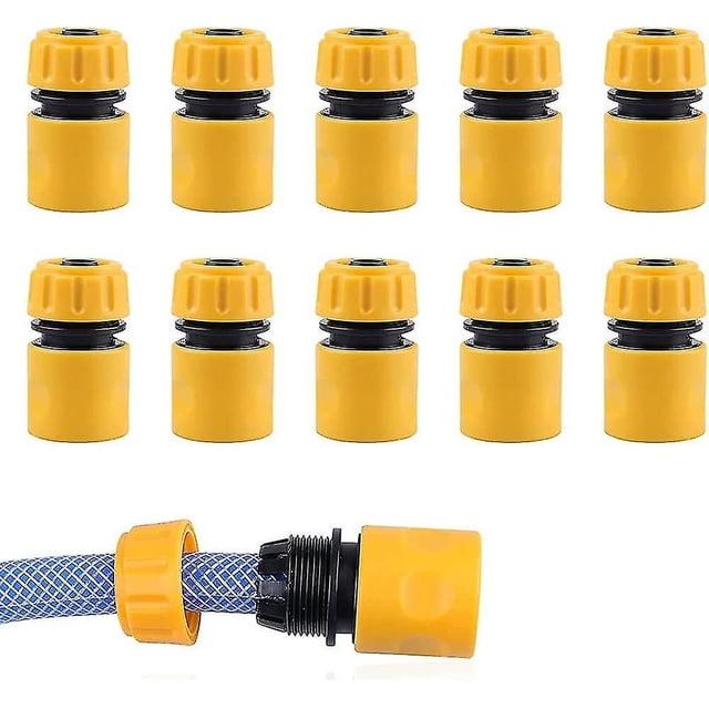 Conector de manguera de plástico para conectar mangueras de jardín e hidrolimpiadoras (10 unidades)