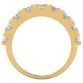 thumbnail image 4 of 1.53 ctw Wedding Band for Women - 14K Yellow Gold White Sapphire Stackable Eternity Ring, 4 of 5