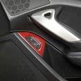 thumbnail image 2 of Car Red Soft Carbon Fiber Passenger Door Lock Button Frame Cover Trim Stickers For Corvette C7 2014, 2 of 5