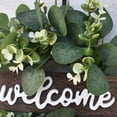 thumbnail image 6 of Welcome Sign with Artificial Wreath for Front Door Farmhouse Wreath Front Door Wall Decor Welcome Home Sign Home Decoration Outdoor Indoor Door Hanger,Housewarming Gift,11.8inch, 6 of 10
