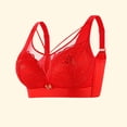 thumbnail image 2 of Lenpel Women's Lace Plus Size Bras Soft Full Coverage Support Lifting Wirefree Bralettes Comfortable Everyday Bras, 2 of 3