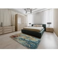 thumbnail image 4 of Ahgly Company Indoor Round Abstract Light Black Abstract Area Rugs, 4' Round, 4 of 6