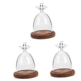 thumbnail image 4 of 3 PCS Angel Glass Dome Cloche Angel Glass Cover Counter Decor 14X10.5CM, 4 of 8