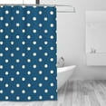 thumbnail image 3 of Polka Dots Teal White Spots Pattern Shower Curtain, Waterproof Bath Curtains for Bathroom Decorations, 72 x 72 inches, 3 of 7