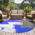 thumbnail image 4 of Round Rugs 8Ft, Blue Purple Gray Round Area Rug Washable Indoor Throw Carpet, Abstract Geometric Oil Painted Contemporary Large Non Slip Circle Rug for Kids Room RV Home Decor Aesthetic, 4 of 8