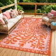 thumbnail image 2 of Wonnitar 6'x9' Waterproof Outdoor Rugs, Plastic Straw Portable Rug for Outside, Reversible RV Outdoor Rugs for Camping,Modern Blue Purple Carpet for Patio Garden, 2 of 8