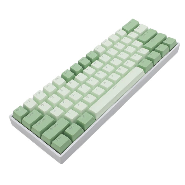 Teclado Mecánico De 61 Teclas, Teclado Con Cable Inalámbrico De Base Blanca Sensible 2,4G Para Win 7 8 10