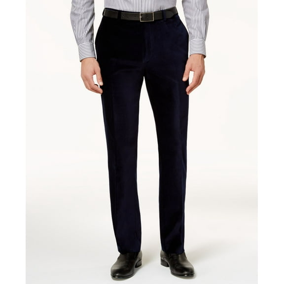 Calvin Klein Navy Blue Mens 32x32 Velvet Slim Fit Pants $125