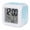 White, Baby Blue, Sky Blue, variant on Black Coral Coastal Digital Alarm Clock for Bedrooms,Smart LED Alarm Clock with 7 Color Changing Night Light,Seaside Nautical Summer Ocean Sea Silent Wake Up Clocks for Sleep Study Cooking 3.2"x3.2"