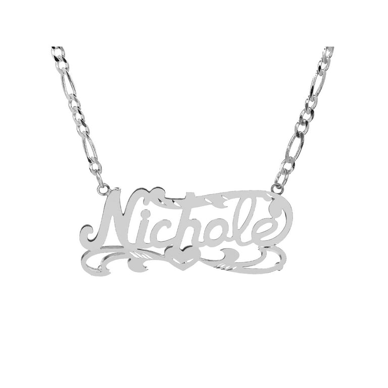 Name necklace diamond deals cut