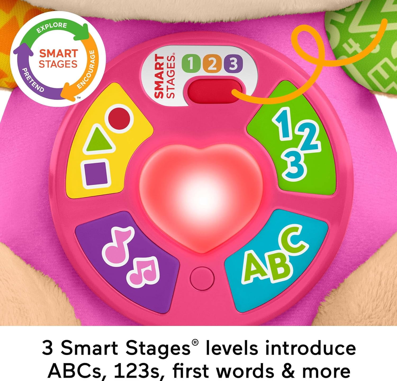 Baby Toy Laugh & Learn Smart Stages Puppy Musical Plush with Lights & Learning Songs for Infants Ages 6+ Months