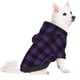 thumbnail image 2 of Fotbe Purple Black Plaid Sudadera con Estampado para Perros Pequeños – Suéter con Capucha para Mascotas, Tela Suave de Forro Polar con Bolsillo-Large, 2 of 7