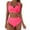 Pink, variant on Cathalem 2 Piece Bathing Suits for Women High Waisted Color Block Swimsuit 2025 Summer Beach Swim Bathing Suit (AG,M)