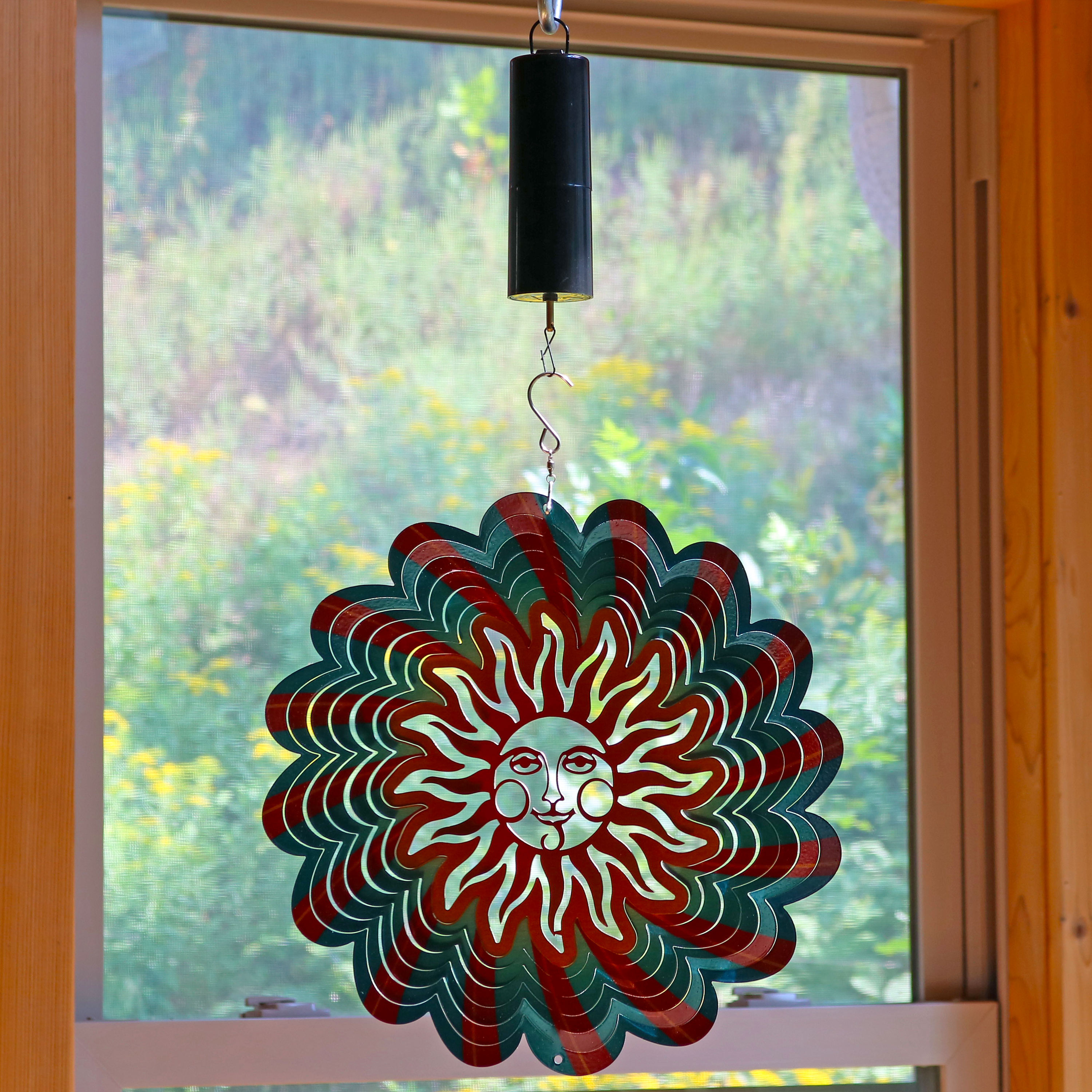 Sunnydaze Reflective 3D Sun Whirligig Wind Spinner Options Walmart