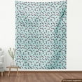thumbnail image 3 of Cherry Fabric by the Yard Upholstery, Vintage Pattern with Summer Fruit on Nostalgic Dots, Decorative Fabric for DIY and Home Accents, 5 Yards, Vermilion Seafoam White by Ambesonne, 3 of 4