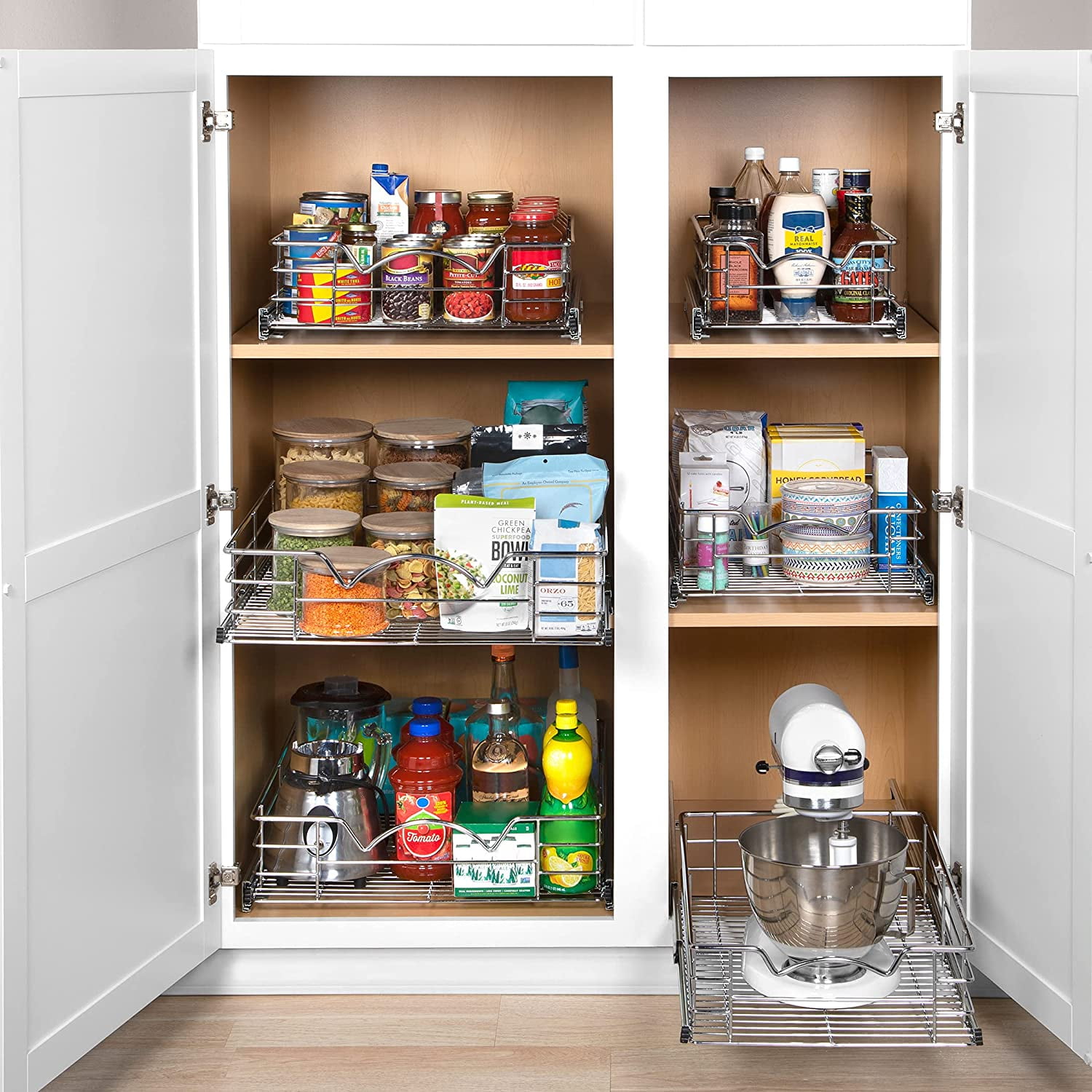 Heavy Duty Pantry Pull Out Cabinet Organizer Basket –5 Year
