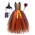 thumbnail image 2 of Zecgelong Girls Sleeveless Party Performance Dress with Accessories Role Play Outfit Orange Size 2-10Y, 2 of 6