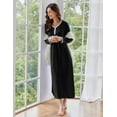 thumbnail image 7 of Avidlove Women's Long Sleeve Nightgown Long Sleepshirts Henley Sleep Dress Full Length Sleepwear, 7 of 7