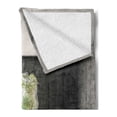 thumbnail image 2 of Grey Soft Flannel Fleece Throw Blanket, Concrete Room with a Hole in the Wall and Exit to Freedom Escape Destruction Theme, Cozy Plush for Indoor and Outdoor Use, 50" x 60", Grey Green, by Ambesonne, 2 of 5