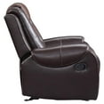 thumbnail image 4 of Lexicon Briscoe Faux Leather Glider Reclining Chair in 2-Tone Brown, 4 of 8