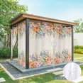 thumbnail image 6 of Outdoor Curtains for Patio Waterproof, Pink Orange Flowers Outdoor Privacy Panels Grommet, Spring Floral Farmhouse Botanical Rustic Blackout Outside Curtains for Porch/Cabana 54"x95", 1 Panel, 6 of 8