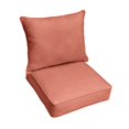 thumbnail image 2 of Sunbrella Sorra Home Outdoor Corded Deep Seating Pillow and Cushion Set 23 in W x 27 in D x 5 in H - Cast Coral On, 2 of 5