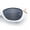 White - Black, variant on Womens Slim Rectangle Cat Eye Ornate Metal Hinge Thick Plastic Sunglasses All Black