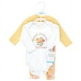 thumbnail image 2 of Hudson Baby Infant Girl Cotton Bodysuit and Pant Set, Peace Love Flowers Long Sleeve, Preemie, 2 of 5
