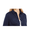 thumbnail image 2 of Women's 100% Linen Shirt, Created for Macy's Color: Intrepid Blue Size: L, 2 of 3