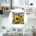 thumbnail image 3 of sunflowers lavenders painting Linen toss pillowcase decoration pillowcase gifting preferred 18x18 inch cushion cover sofa pillowcase sofa bedroom living room car, 3 of 7