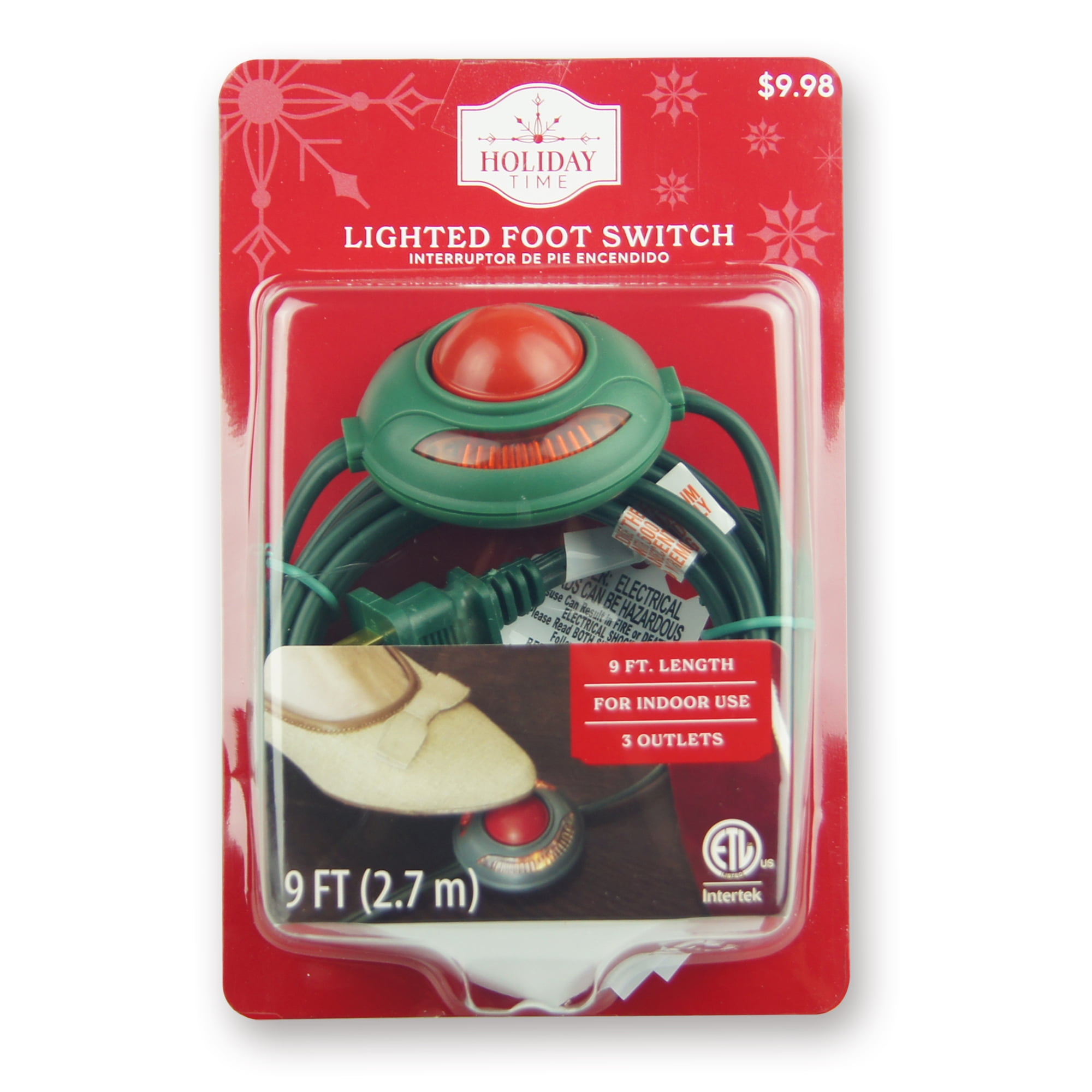 Holiday Time Lighted Foot Switch, 9'