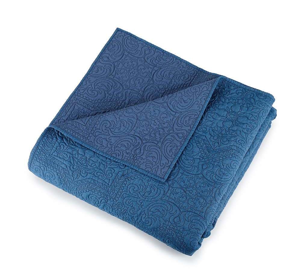 Better Homes & Gardens Solid Blue Chambray Full/Queen Quilt