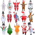 thumbnail image 1 of Disfraz de Papá Noel para Halloween, muñeco de nieve montado en alce, traje inflable de tela para carnaval, árbol de Navidad, disfraz de hombre de jengibre, 1 of 5