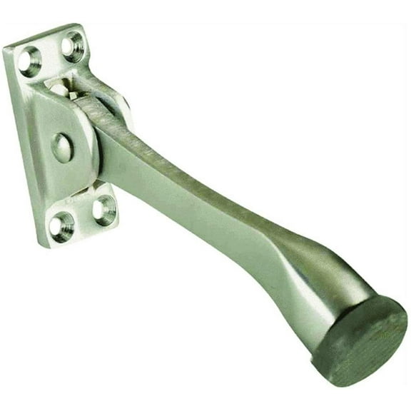 Tell Commercial Door Holder 4" Brushed Chrome Brass