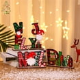 thumbnail image 2 of KG decoraciones navideñas en Stock Noel Navidad Natale madera Santa decoraciones navideñas coloridas palabras de madera Feliz Navidad ornamento, 2 of 4
