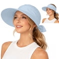 thumbnail image 2 of AirLoni Summer Hats For Women 2 In 1 Women’s Sun Visor Caps Zipper Off Ponytail Friendly Foldable Lightweight One Size 1 pc, 2 of 5