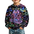 thumbnail image 2 of Kiijoy Boys Funny Graphic Sweatshirt Casual Sports Long Sleeve Pullover, Black, Sizes 5-14, 2 of 4