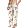 thumbnail image 2 of Uemuo Squirrel Giving A Gift Pattern Men's Wide Leg Palazzo Lounge Pants with Pockets Light Weight Loose Comfy Casual Pajama Pants-Large, 2 of 9