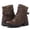 Brown/Prints-21YY18, variant on GLOBALWIN Women's Brown Ankle Booties Fashion Combat Boots for Women 9.5M