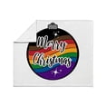 thumbnail image 4 of CafePress - Christmas Ornament Inclusive Rainbow Colors - Soft Fleece Throw Blanket, 50"x60" for All Ages, 4 of 5