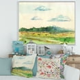 thumbnail image 2 of Designart 'Summer Landscape Of Green Blossoming ' Traditional Framed Canvas Wall Art Print, 2 of 5